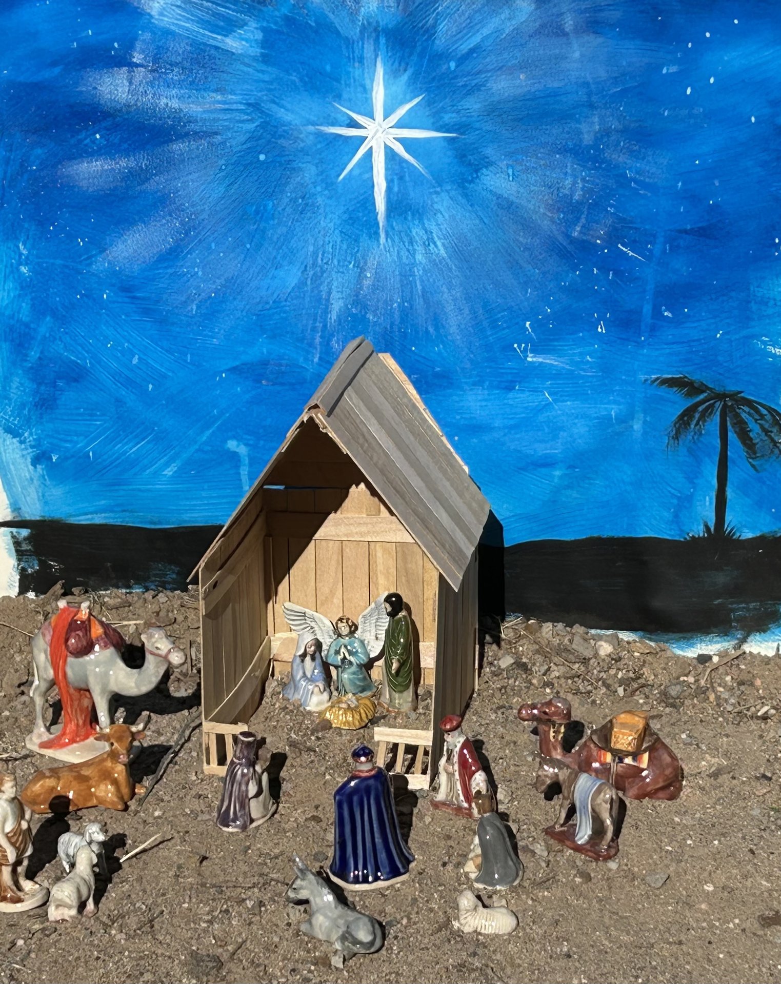 Hand-Painted Nativity Set
